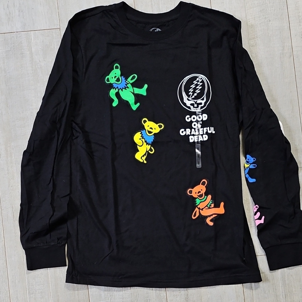 Black Grateful Dead Womens Long Sleeve Shirt